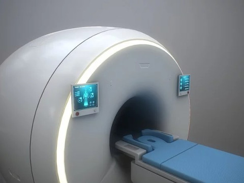 MRI scanner MRT 3D Modell