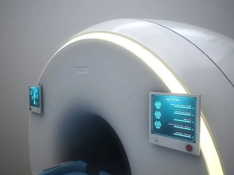 MRI scanner MRT 3D Modell