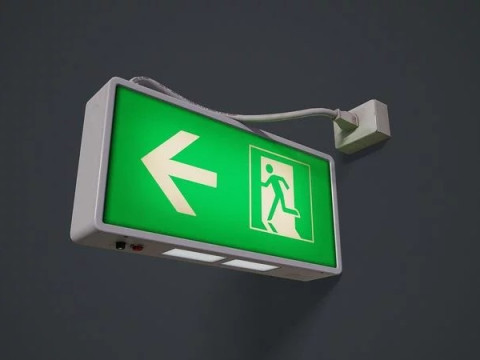 Emergency Exit Sign 3D 模型