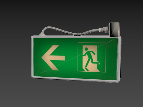 Emergency Exit Sign 3D मॉडल