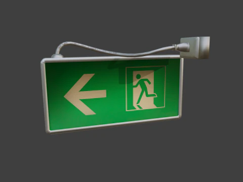 Emergency Exit Sign 3D Model