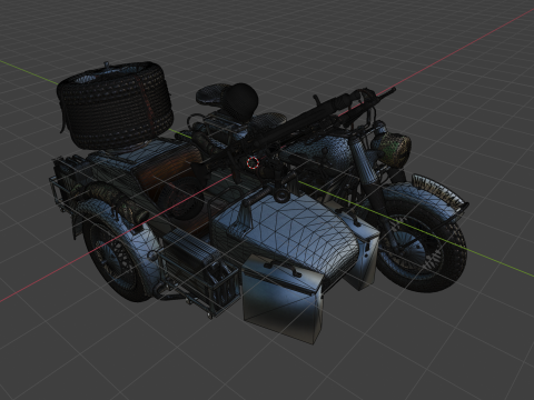 Military motorcycle 3D 모델