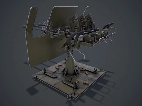 Machine Turret 3D Model