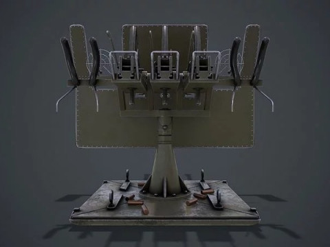 Machine Turret 3D Model