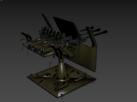 Machine Turret 3D Model