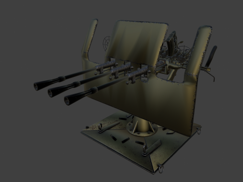 Machine Turret 3D Model