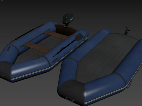 Barco infl&aacute;vel Modelo 3D