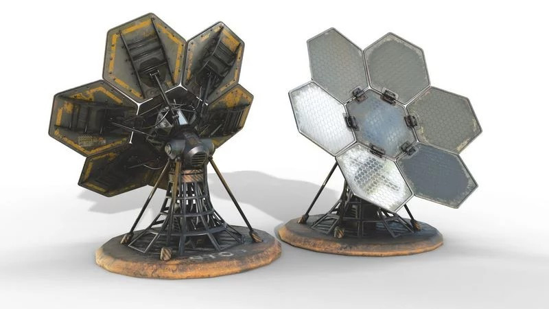 SCIFI SOLAR PANEL 3D Модель .c4d .max .obj .3ds .fbx .stl .blend