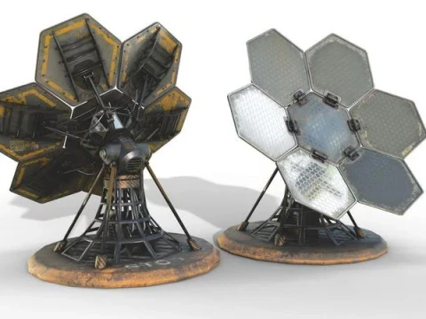 PANNEAU SOLAIRE SCIFI Modèle 3D