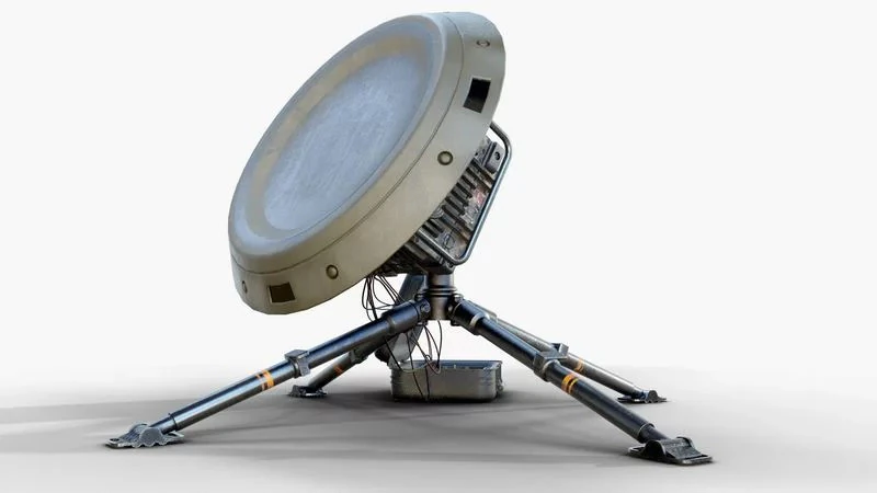 Portable Satellite Antenna 3D Model .c4d .max .obj .3ds .fbx .stl .blend