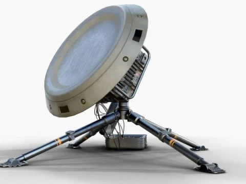 Antenna satellitare portatile Modello 3D
