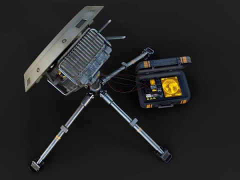 Portable Satellite Antenna 3D Model