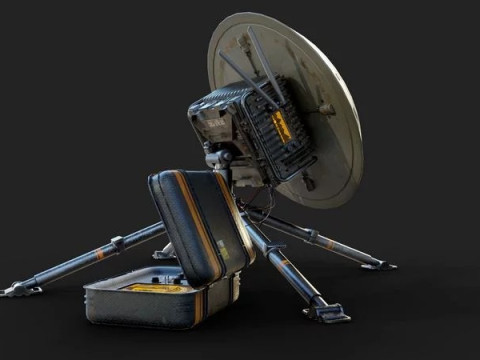 पोर्टेबल सैटेलाइट एंटीना 3D मॉडल