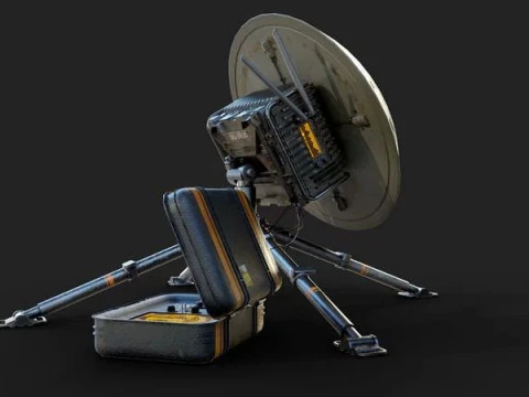 Portable Satellite Antenna 3D Model