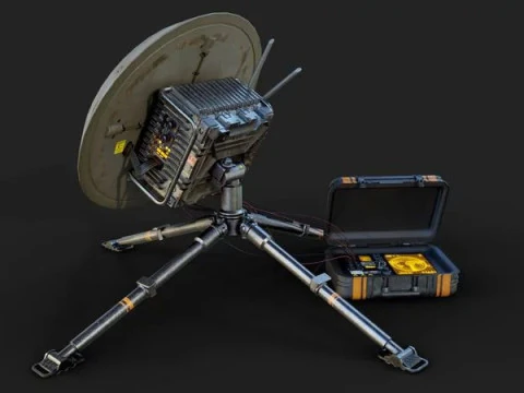 Portable Satellite Antenna 3D Model