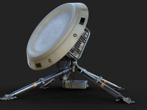 पोर्टेबल सैटेलाइट एंटीना 3D मॉडल