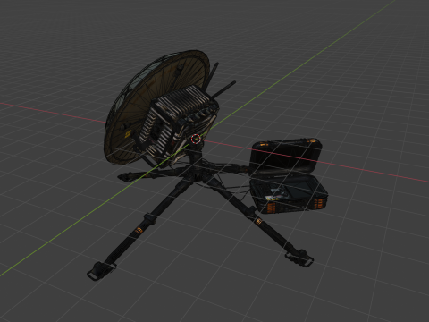 पोर्टेबल सैटेलाइट एंटीना 3D मॉडल