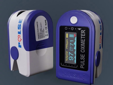Finger Pulse Oximeter 3D Model