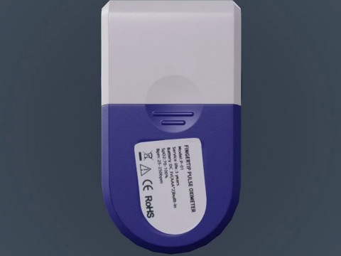 Finger Pulse Oximeter 3D Model