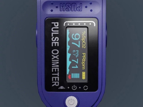 Finger Pulse Oximeter 3D Model
