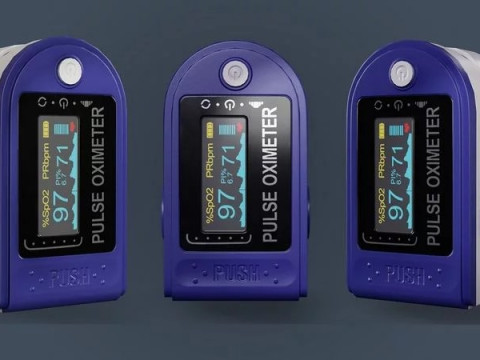 Finger Pulse Oximeter 3D Model