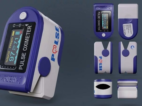 Finger Pulse Oximeter 3D Model