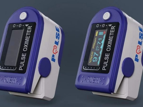 Finger Pulse Oximeter 3D Model