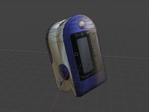 Finger Pulse Oximeter 3D Model