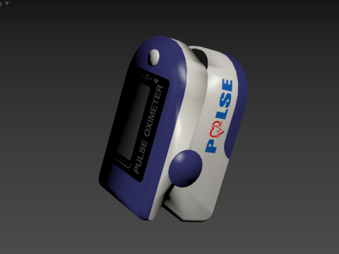 Finger Pulse Oximeter 3D Model