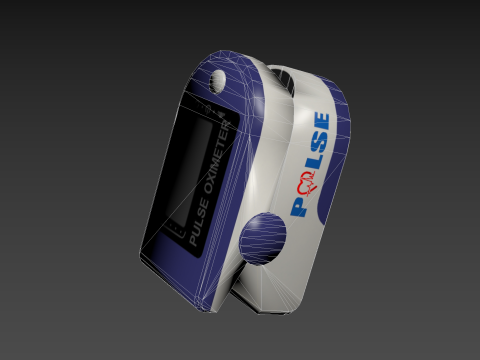 Finger Pulse Oximeter 3D Model