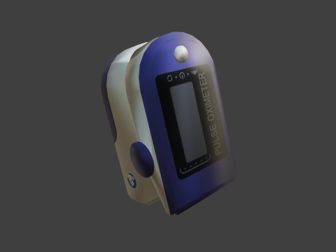 Finger Pulse Oximeter 3D Model
