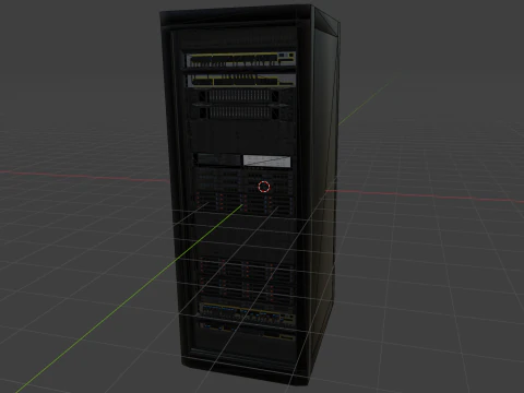 Modular Server Rack 3D Model