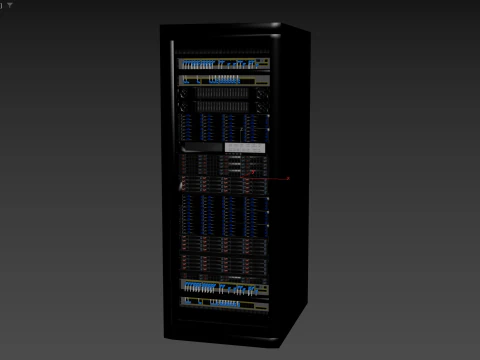Modular Server Rack 3D Model