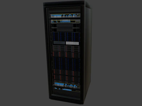 Modular Server Rack 3D Model
