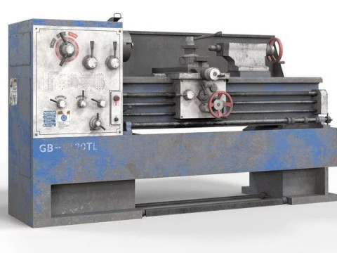 Turning lathe machine old 3D Model