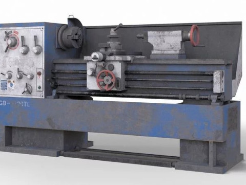 Turning lathe machine old Model 3D