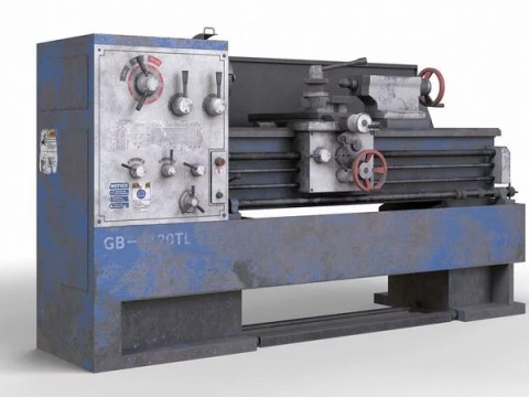 Turning lathe machine old Model 3D