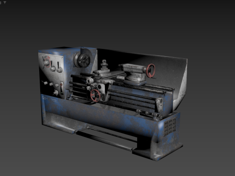 Turning lathe machine old Model 3D