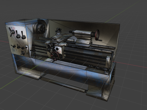 Turning lathe machine old Model 3D