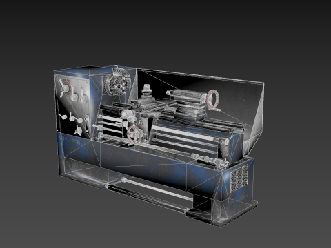 Turning lathe machine old Model 3D