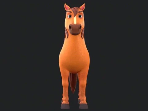 Horse Cartoon 3D Model