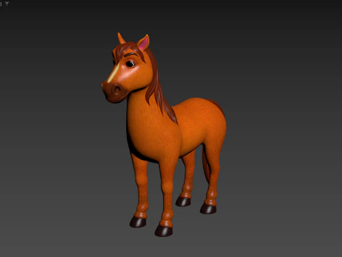 Horse Cartoon 3D Model