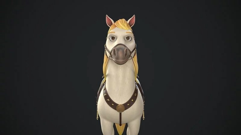 Cartoon Horse Model 3D .c4d .max .obj .3ds .fbx .stl .blend