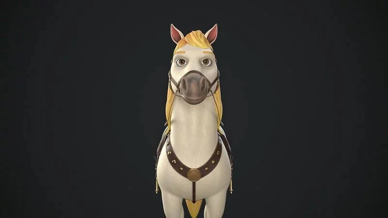 Cartoon Horse 3D Model .c4d .max .obj .3ds .fbx .stl .blend 