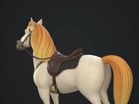 Cartoon Horse 3D Model