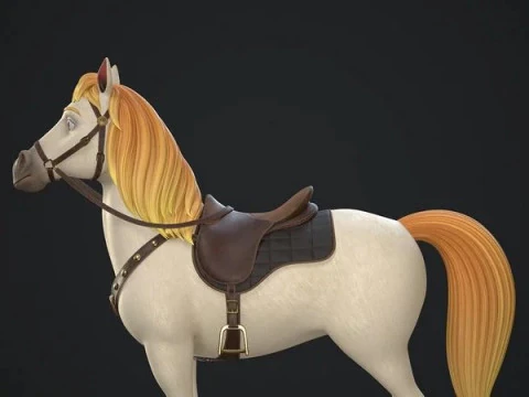 Cartoon Horse 3D Model