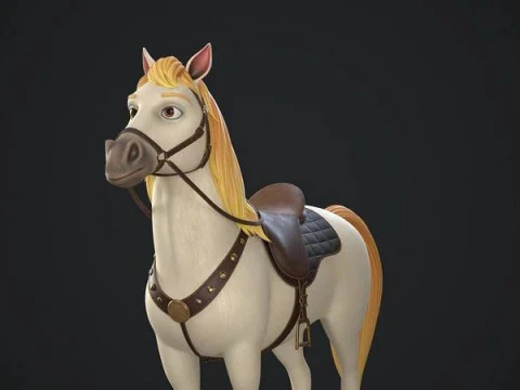 Cartoon Horse 3D Model