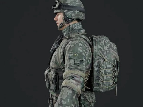 Chinese Soldier Special Forces Military 3D मॉडल