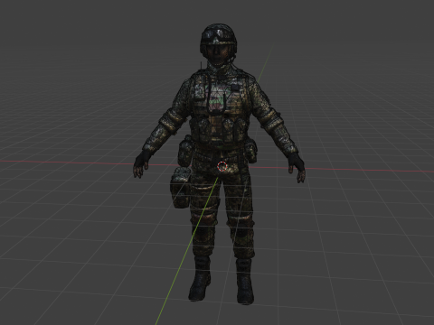 Chinese Soldier Special Forces Military 3D मॉडल