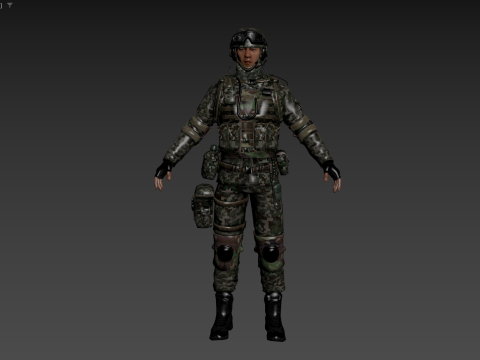 Chinese Soldier Special Forces Military 3D मॉडल